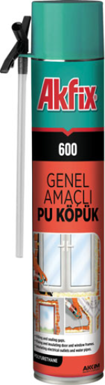 Akfix 600 Genel Amaçlı Pu Köpük 750ml/600gr