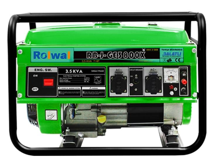 Rolwal RB-J-GE3800X 3.8kVa Monofaze Benzinli Jeneratör