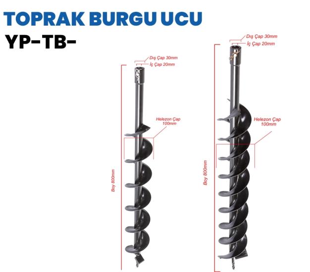 Balatlı YP-TB-100*800-2 Toprak Burgu Ucu