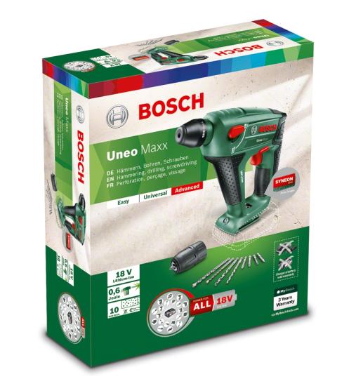 Bosch Akülü Darbeli Vidalama Matkabı Uneo Maxx (Aküsüz) - 060395230C