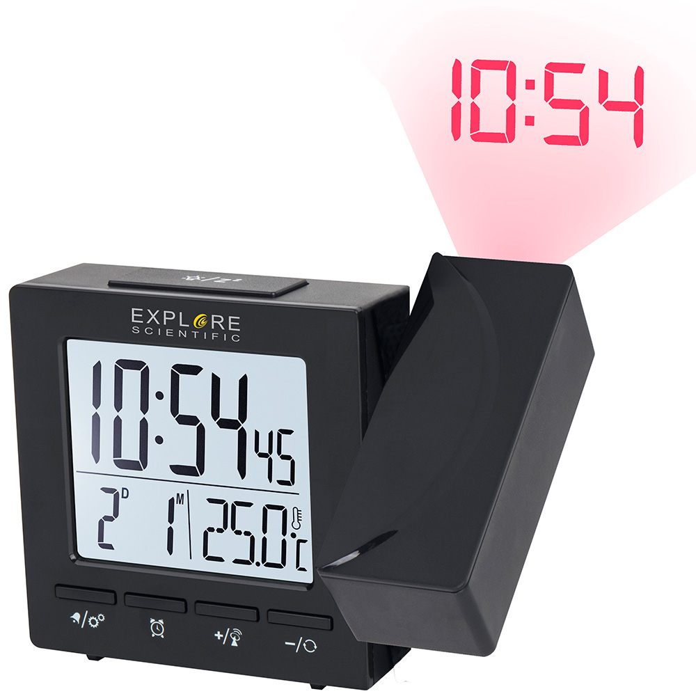 Explore%20Scientific%20RC%20Digital%20Projection%20Clock%20with%20Indoor%20Temperature,%20black