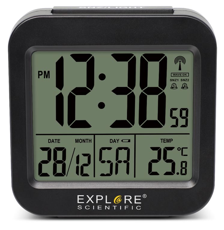 Explore%20Scientific%20RC%20Alarm%20Clock,%20black