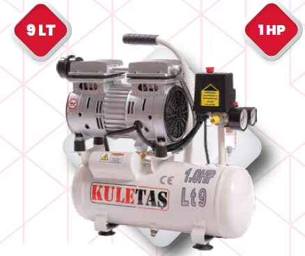 Kuletaş%209lt%20Sessiz%20Yağsız%20Hava%20Kompresörü