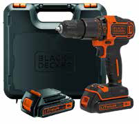 Black+Decker%20BDCHD18KB%2018V%201.5AH%20LI-ION%20Çift%20Akülü%20Darbeli%20Matkap