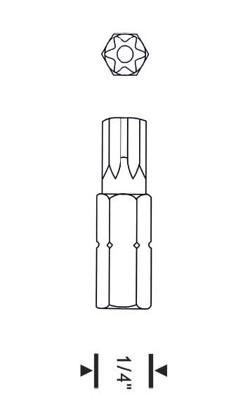 Proscr%20SCR03205%20T9*25%20Delikli%20Torx%20Bits%20Uç