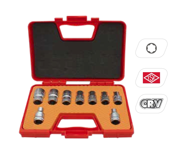 Rico%20007-RC9010%209PC%201/2”%20Torx%20Lokma%20Set%20E%20(Dişi)