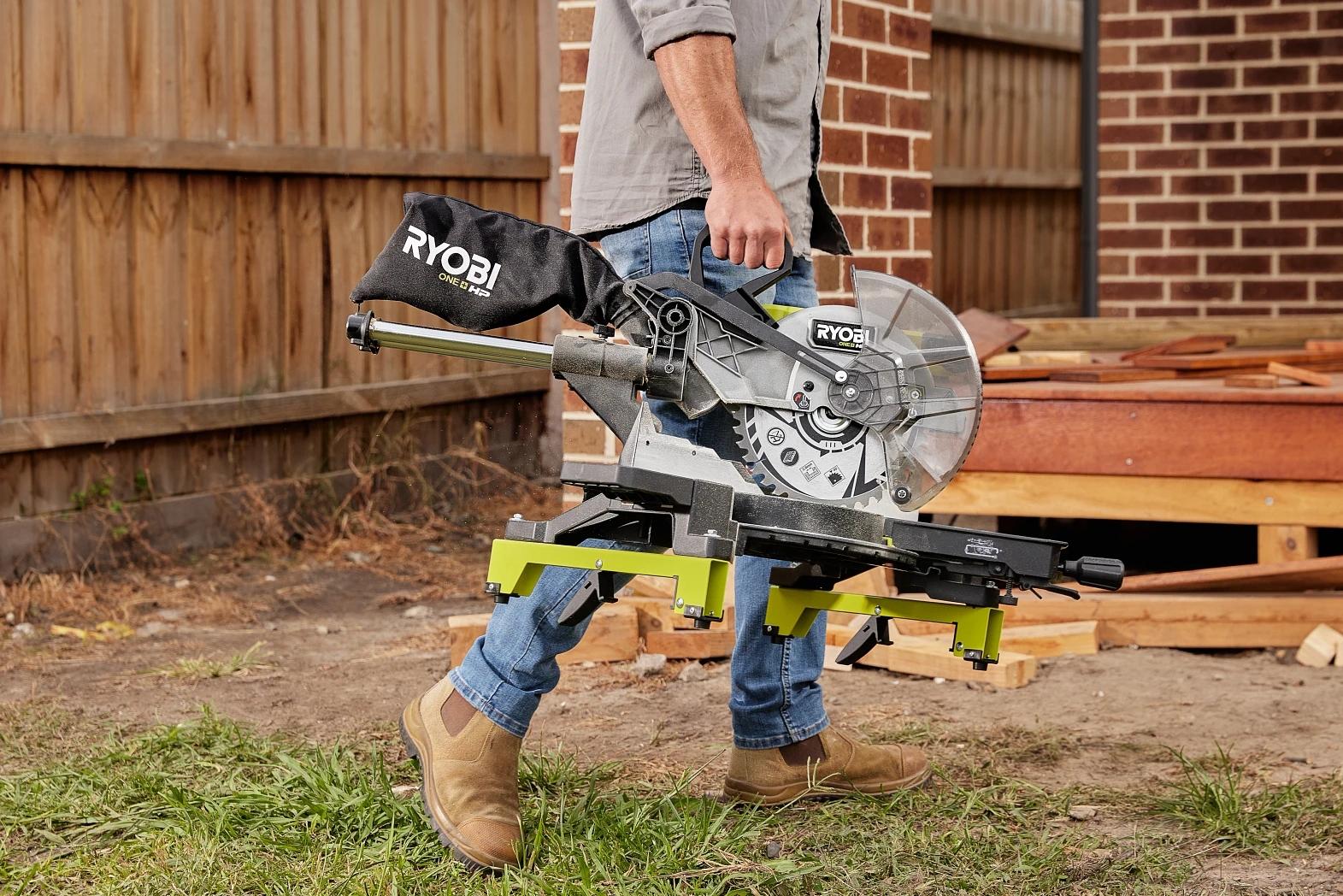 Ryobi%20R18MS254-0%2018V%20Akülü%20Kızaklı%20Gönye%20Kesme%20(Aküsüz)