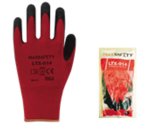 Maxsafety%20LTX-014-9%20Polyester%20Lateks%20Eldiven%20Beden:%209