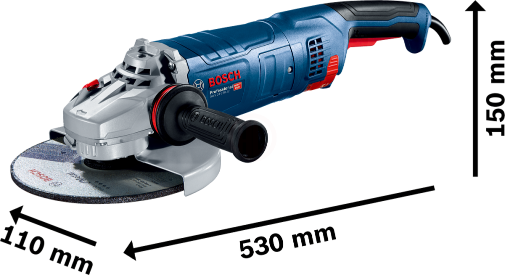 Bosch 2400W Büyük Taşlama Makinesi GWS 24-230 JZ (230 mm) - 06018C3301