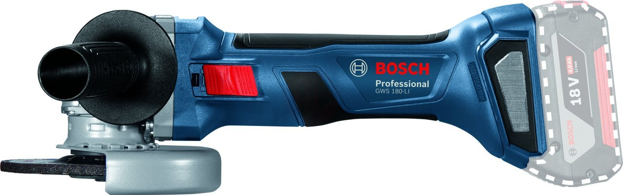 Bosch Akülü Avuç Taşlama Makinesi GWS 180-LI (Aküsüz) (115 mm) - 06019H9022