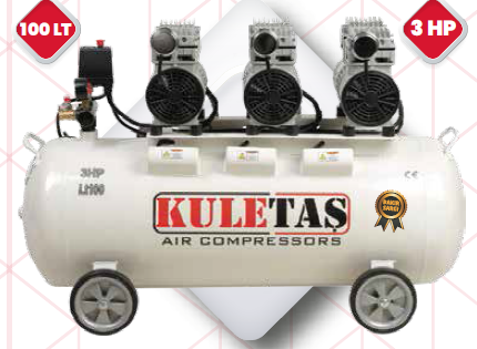 Kuletaş 100lt Sessiz Yağsız Hava Kompresörü