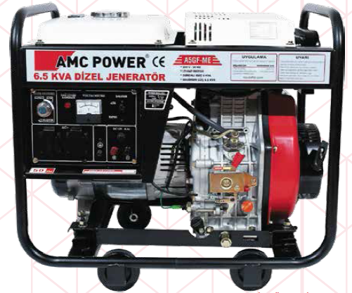 Amc Power A5GF-ME 6,5Kva Dizel İpli-Marşlı Jeneratör