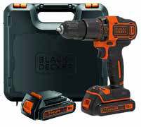 Black+Decker BDCHD18KB 18V 1.5AH LI-ION Çift Akülü Darbeli Matkap