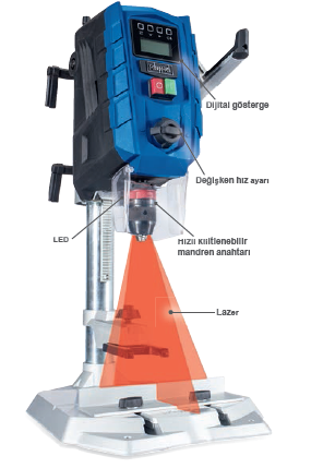 Scheppach DP60 710W Dijital Sütunlu Matkap