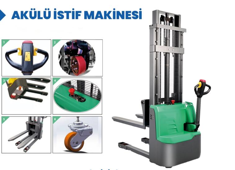 Rolwal FP-IM-CDD15R-EN 1.5 Ton Akülü İstif Makinası