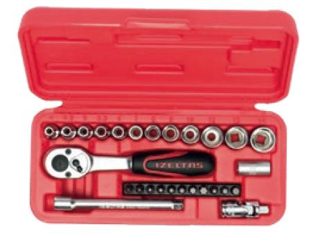 İzeltaş 14000 005132 1/4” Altı Köşe Lokma Anahtar ve Bits Set (27 parça, mm)