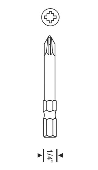 Proscr SCR03155 PZ2*25 Pozi Bits Uç