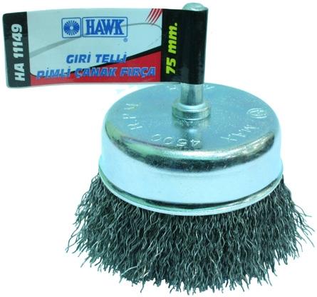 Hawk HA11147 63mm Gri Telli Pimli Çanak Fırça 10’lu