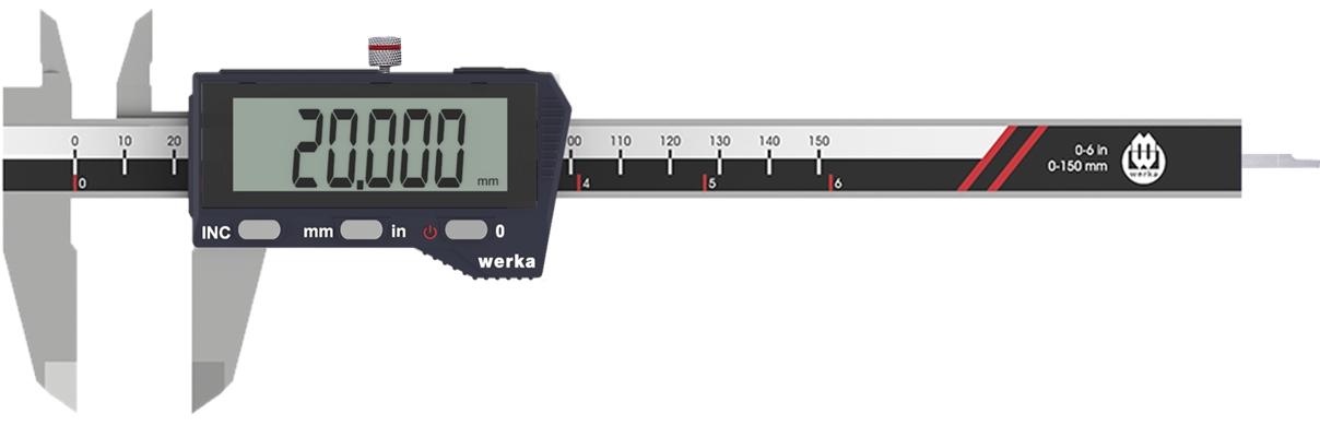 Werka 2229-150W 150mm Geniş Ekran Dijital Kumpas