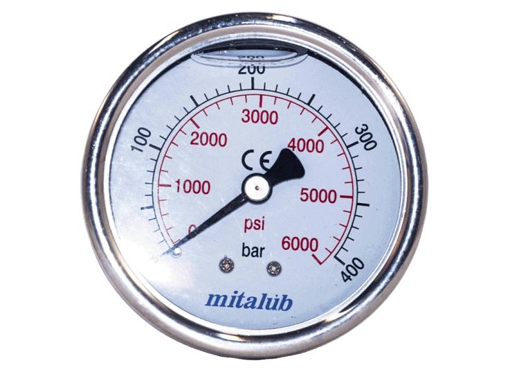 Mitalub MIGP63100R 63mm 100 Bar 1/4’’ Gliserinli Paslanmaz Manometre - Arkadan Çıkış