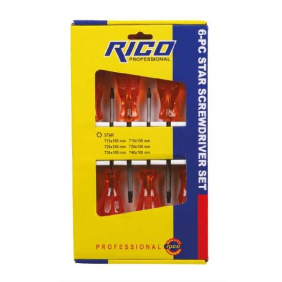 Rico 003-RT2522 6 Parça Torx Star Tornavida Set