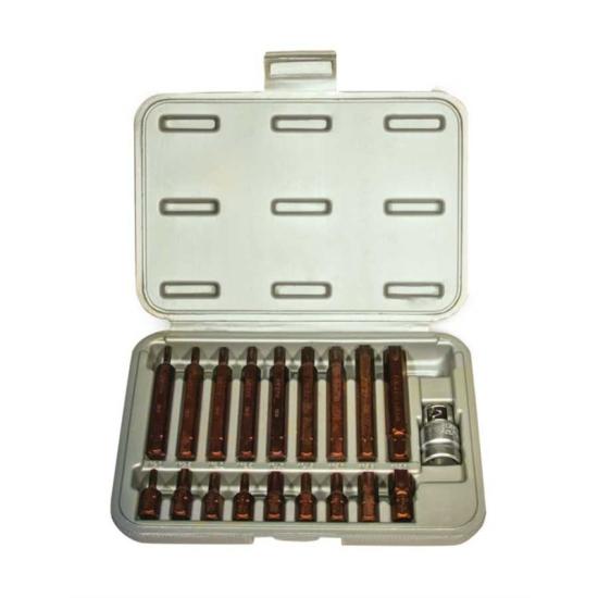 Rico 005-KK0003 19 Parça Kaplamalı Delikli Torx Bits Set