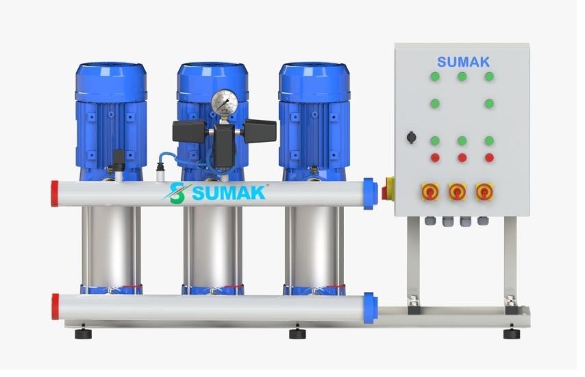 Sumak SHT6C180/10PFK 3x1.35Kw 3000D/D Üç Pompalı Frekans Kontrollü Hidrofor Trifaze