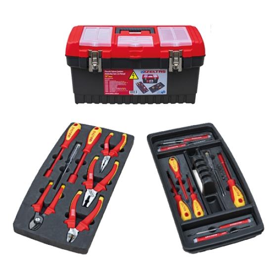 İzeltaş 8440 00 1023 19” Plastik Takım Çantası Elektrikçi Set ( 23 Parça)