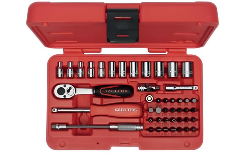 İzeltaş 14000 005133 1/4” Altı Köşe Lokma Anahtar ve Bits Set (45 parça, mm)