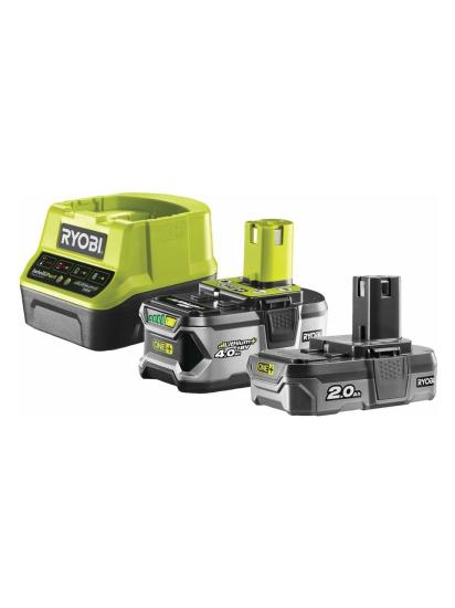 Ryobi RB18120-242X 18V Akü + Şarj Cihazı Paket 1x4.0Ah + 1x2.0Ah