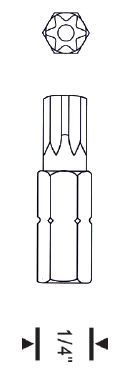 Proscr SCR03201 T7*25 Delikli Torx Bits Uç